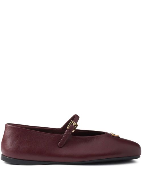 Prada leather ballet flats - Red
