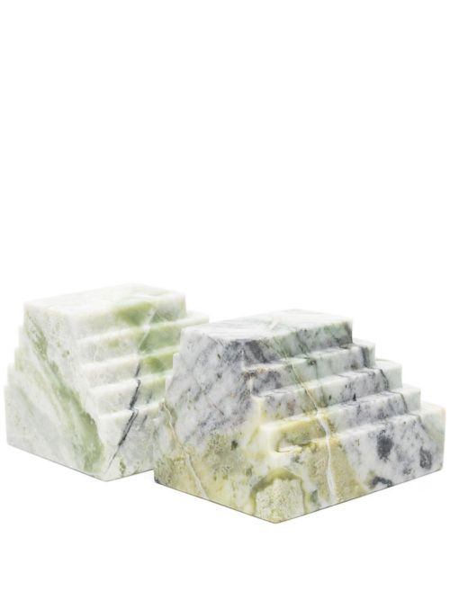 Lola marble bookends - Green