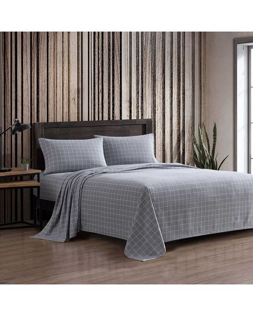 200 Thread Count Great Plains Plaid Cotton Flannel Sheet Set