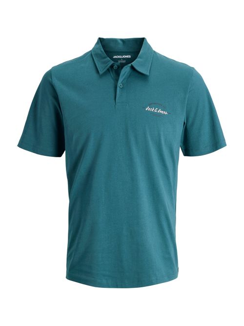 JACK & JONES Maglietta 'JJBRANDON' grigio / petrolio / bianco