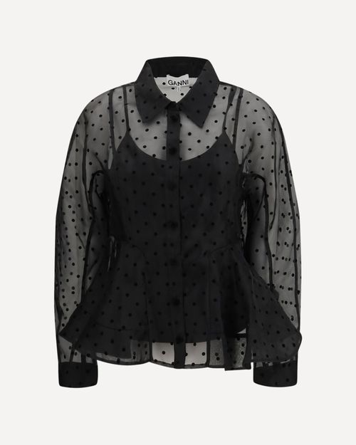 Polka dot organza Shirt Female 36