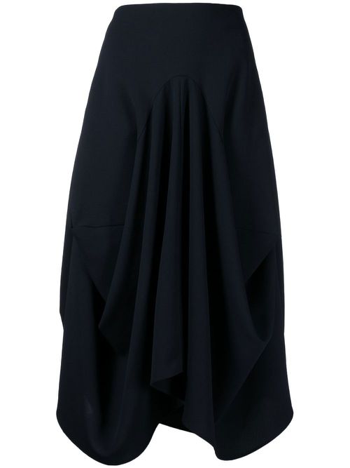 Draped midi skirt - Blue