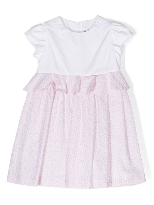 Short-sleeve peplum dress - Pink