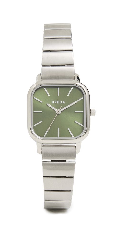 Esther Watch Silver/Moss One Size