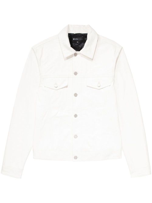 Leather trucker jacket - White