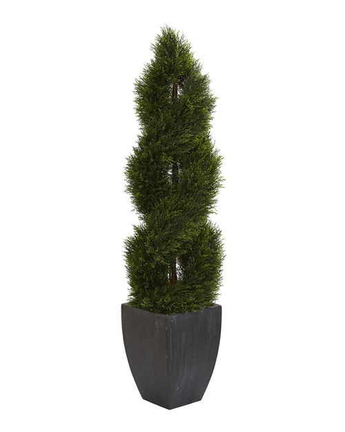 5ft Double Pond Cypress Spiral Topiary Artificial Tree
