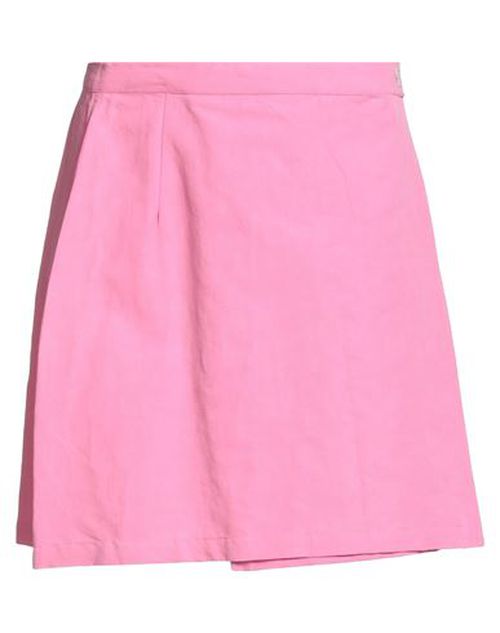 Woman Mini skirt Fuchsia Size XS Linen, Cotton