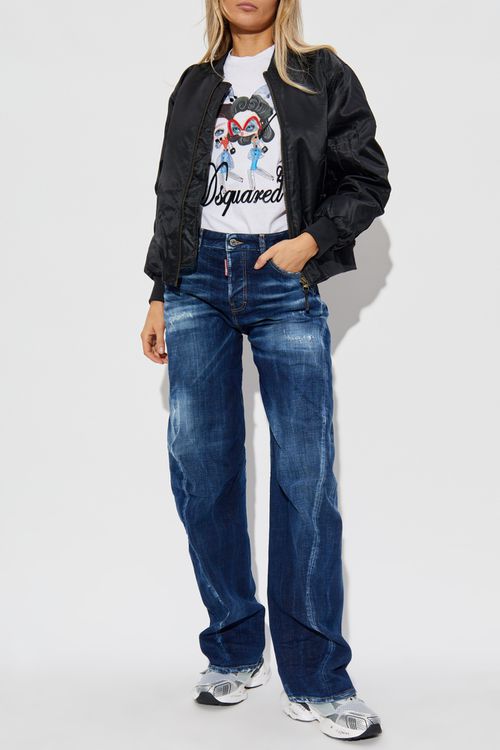 'D2 Twisted' Jeans, Women's, Navy Blue