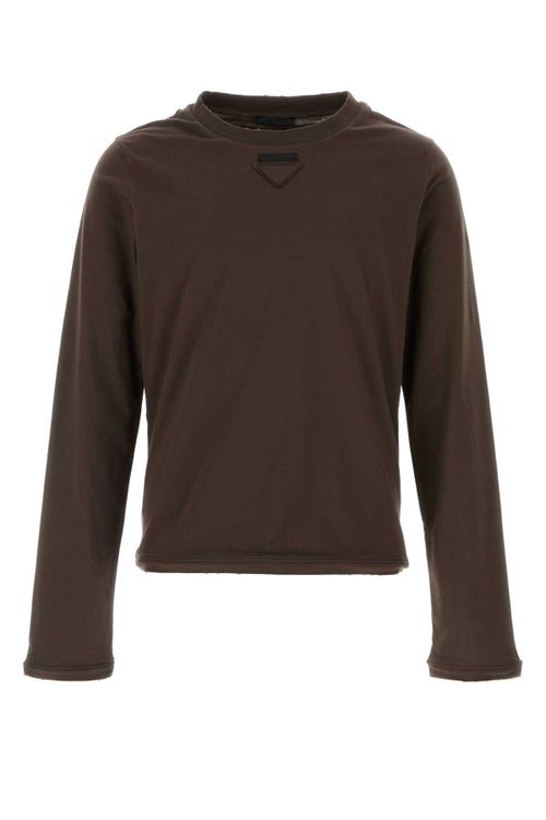 Cotton Jersey T-Shirt — Brown
