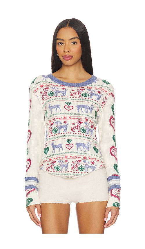 Free People x We The Free Blissful Layering Tee In Snowdrop Combo in Ivory. - XS also in L, M