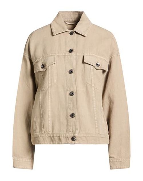 Woman Jacket Beige Size 2 Cotton, Linen, Brass