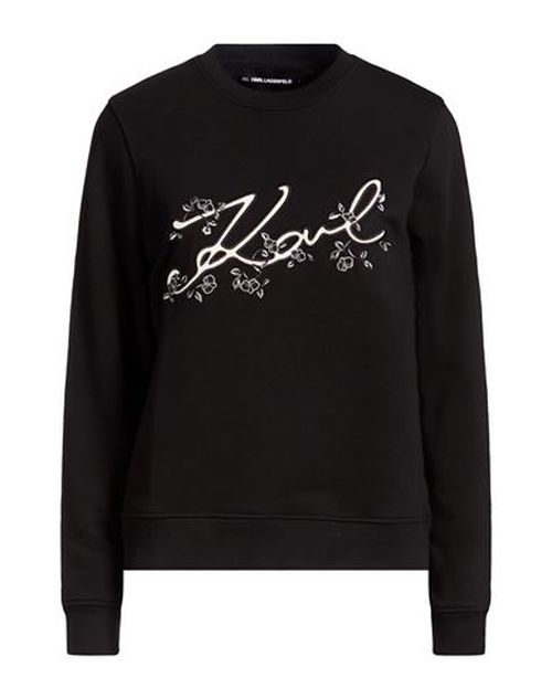 Woman Sweatshirt Black Size S Organic cotton, Recycled polyester