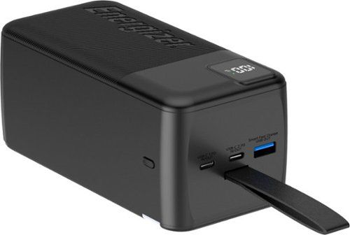 Ultimate Lithium 50,000 mAh 30W Power Delivery 3-Port USB-C Universal Portable Battery Charger/Power Bank w/ LCD Display - Black