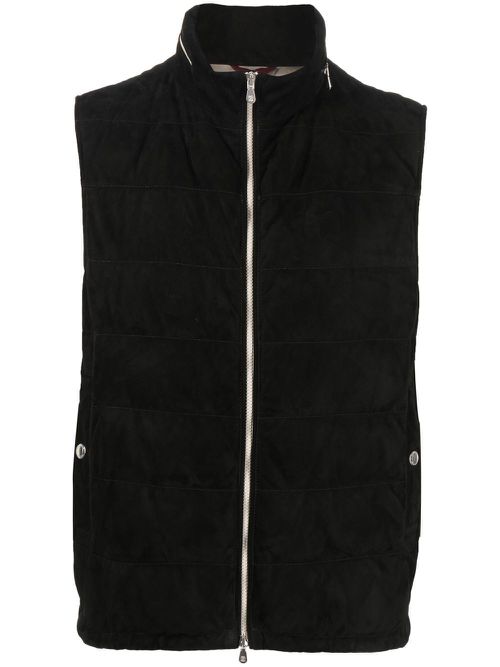 Padded down vest - Black