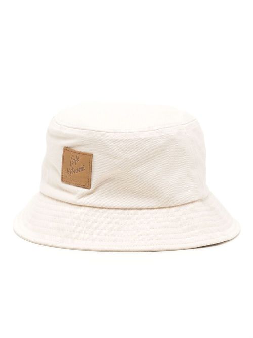 CAFÉ KITSUNÉ logo-appliqué bucket hat - Neutrals