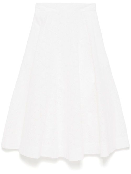 Crush Midi Skirt — White