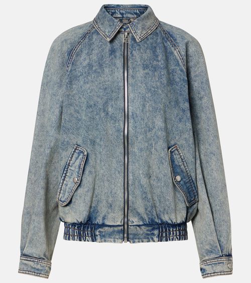 Denim blouson jacket