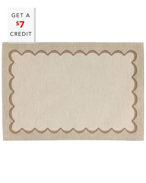 Tavola Natural Scalloped Placemats (Set Of 4) With $7 Credit