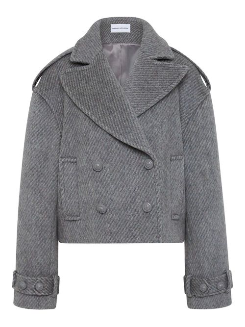 Rebecca Vallance Lani double-breasted cropped coat - Grey