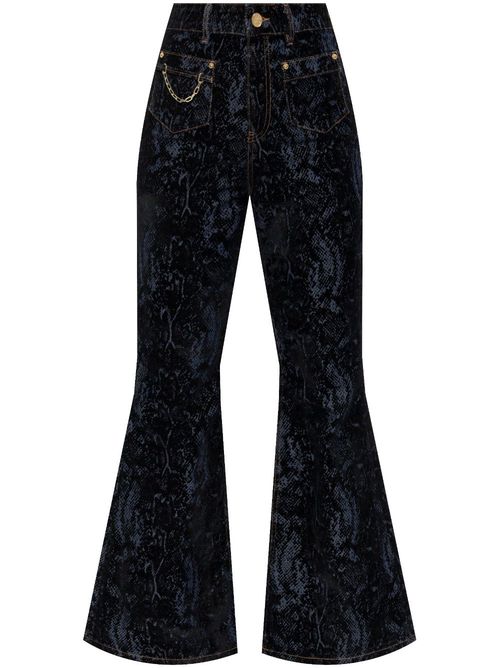 Jeansy flared trousers - Blue
