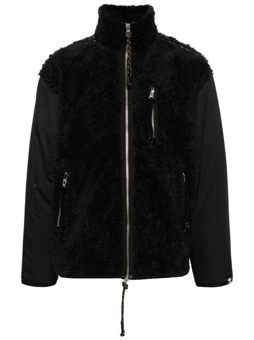 Faux-fur panelled jacket - Black