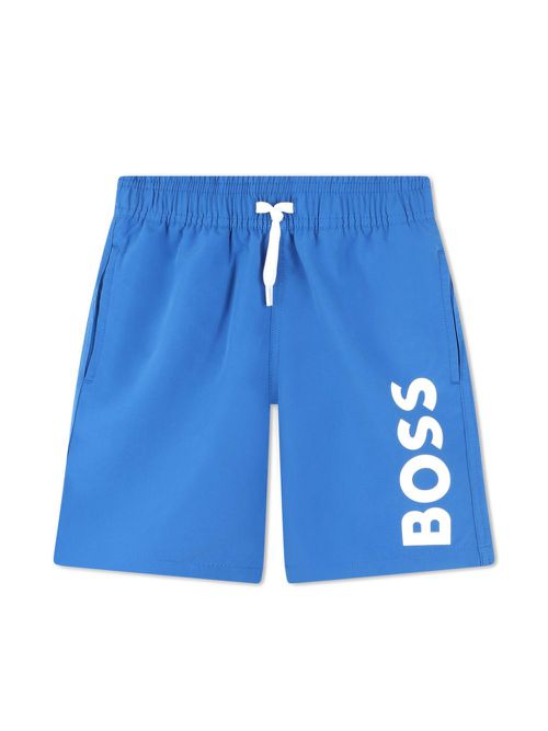 Logo-print swim shorts - Blue