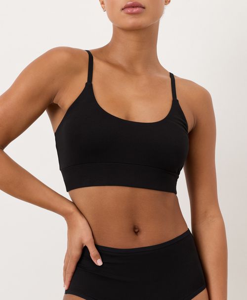 Women's Black Everyday Modern Scoop Bralette