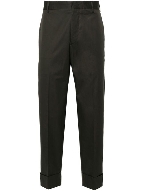 Tailored cotton trousers - Green