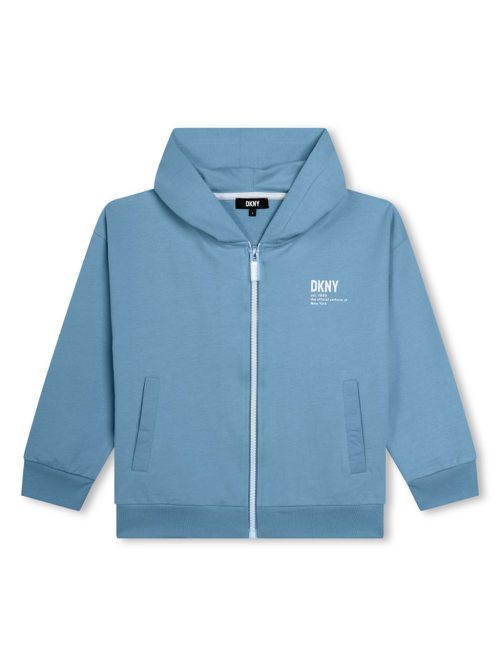 Logo-print cotton-jersey hoodie - Blue