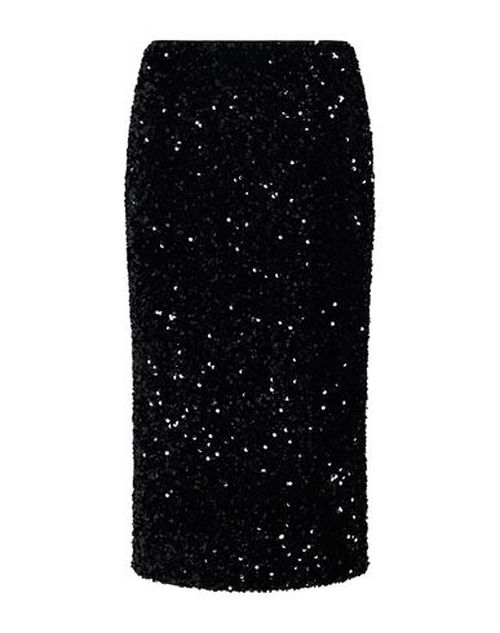 Woman Midi skirt Black Size M Polyester, Elastane