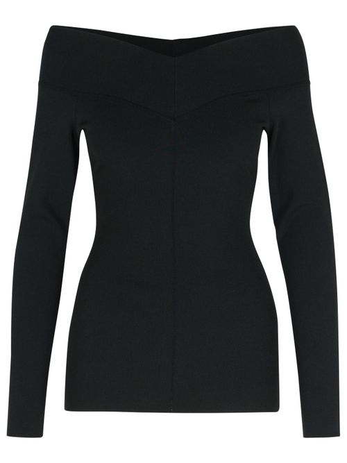 Black Viscose Blend Top