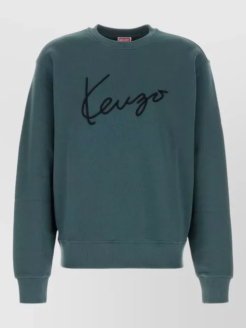 Kenzo - cotton sweatshirt crew neck ribbed cuffs he