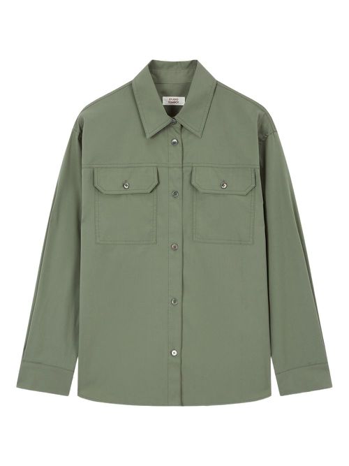 STUDIO TOMBOY utility-pockets shirt - Green