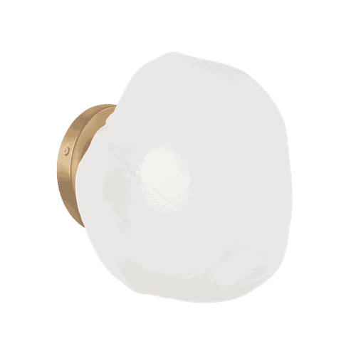 Aged Gold Brass One Light Wall Sconce from the Melo Collection