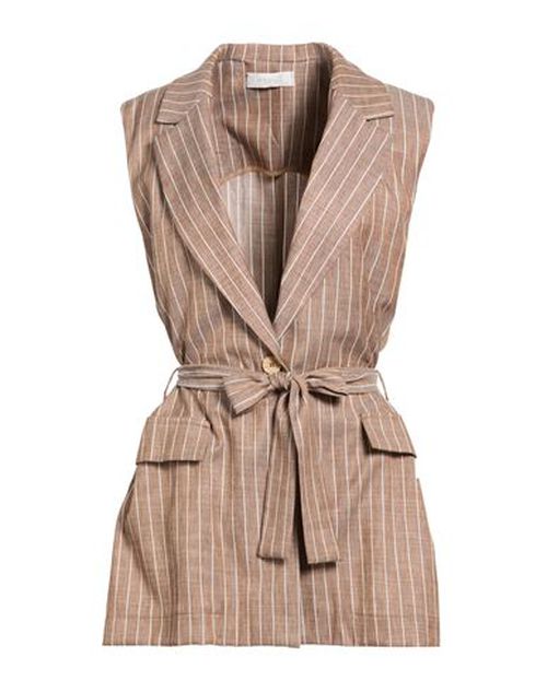 Previú Woman Blazer Khaki Size 10 Polyester, Viscose, Lyocell