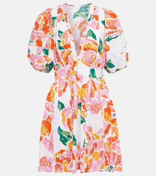 Reina printed cotton minidress
