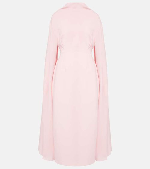 Nour draped crêpe midi dress