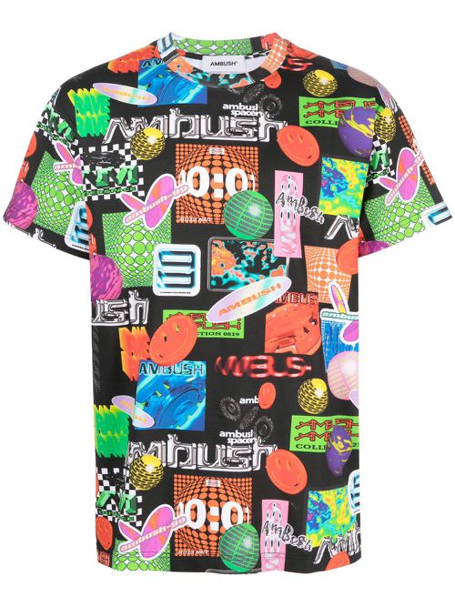 Logo-print cotton T-shirt - Black