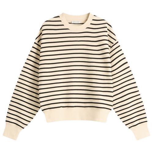 Women's Dean Stripe Sweatshirt Black Stripe French Terry