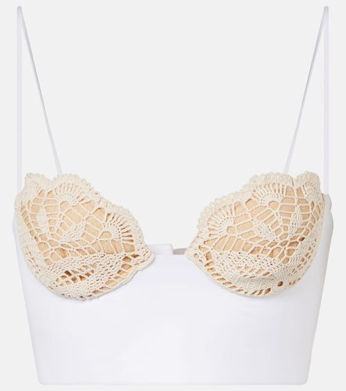 Crochet cotton bustier top