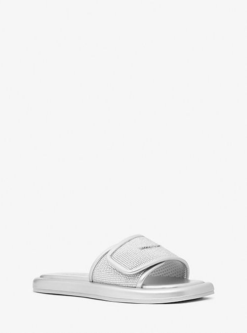 Suki Embellished Metallic Slide Sandal
