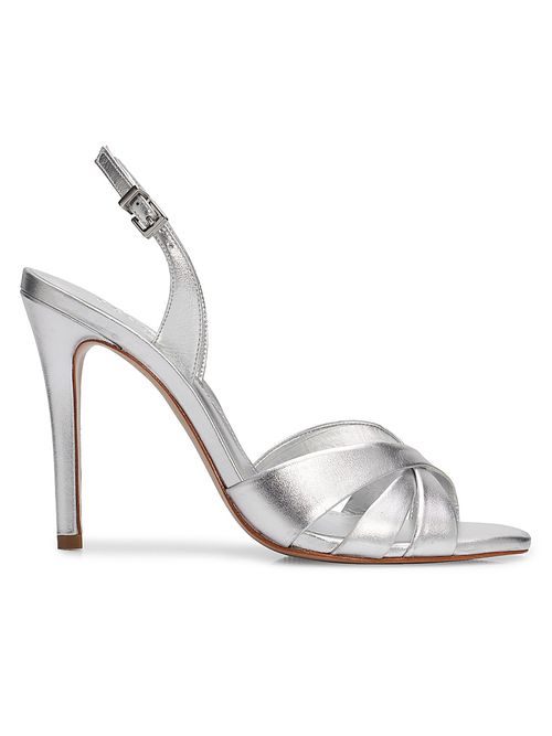 Women's Keefa 110MM Leather Sandals - Silver