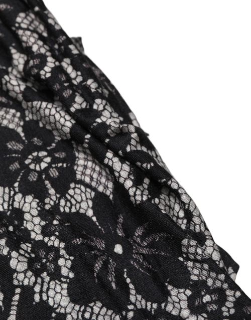 Floral Lace Dress — Black