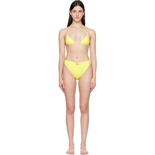 Yellow Triangle High Brief Bikini