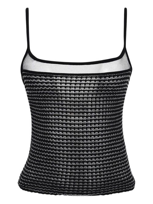 Knitted tank top - Black