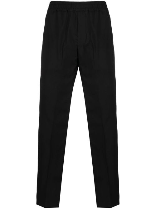 Romance virgin wool straight-leg trousers - Black