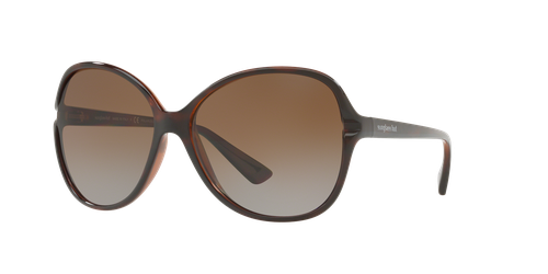 Sunglass Hut Collection Woman Sunglass HU2001 - Frame color: Transparent Beige, Lens color: Gradient Brown