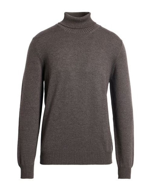 Man Turtleneck Light brown Size 42 Virgin Wool