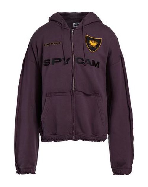 Man Sweatshirt Dark purple Size L Cotton