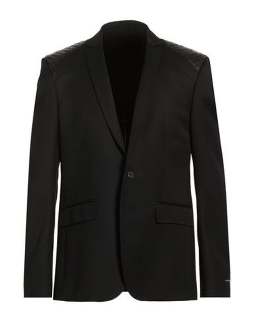 Man Blazer Black Size 42 Virgin Wool, Lambskin